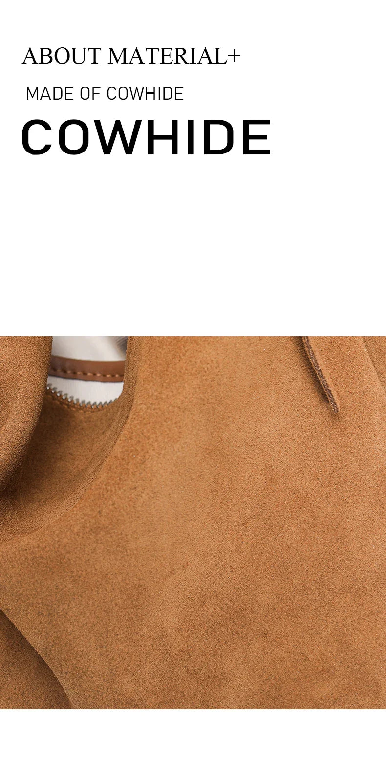 Women's Natural Nuede Genuine Leather Handbags Ladies large capacity Tote Bag Female Design Luxury Commuting Yoga Bag  hobo bag
