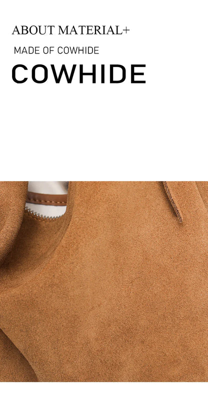 Women's Natural Nuede Genuine Leather Handbags Ladies large capacity Tote Bag Female Design Luxury Commuting Yoga Bag  hobo bag