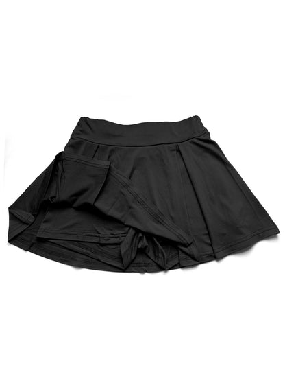 Women's High Waist Pleated Sports Skirt Quick Dry Anti-Exposure with Safety Pants Slim Fit 4-Way Stretch Breathable for Tennis