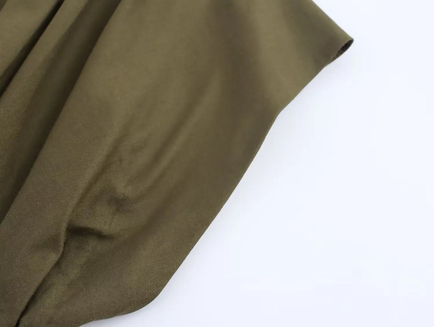 women's casual fashion pleated drop shoulder short sleeve V-neck midi long dress