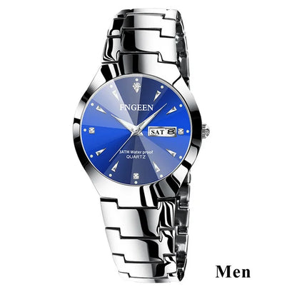 Relogio Feminino Couple Watch Men Quartz watch for Lovers Luxury Womens wristwatch Stainless Steel Waterproof