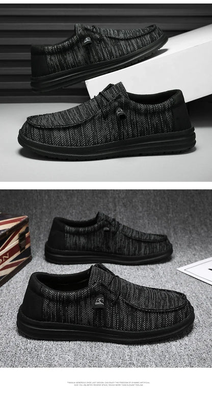 Sapatos de Lona Masculinos Casuais Slip On Alpargatas Homens Moccasins Mocassim Masculino Leve Respirável Tamanho Grande 50