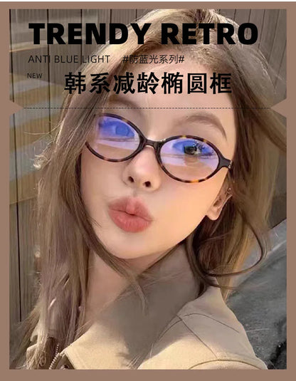 New Frame Oval Shape Sunglasses Classic Men's Vintage Sun Glasses Women Outdoor Leisure Eyewear UV400 Glasses Shades