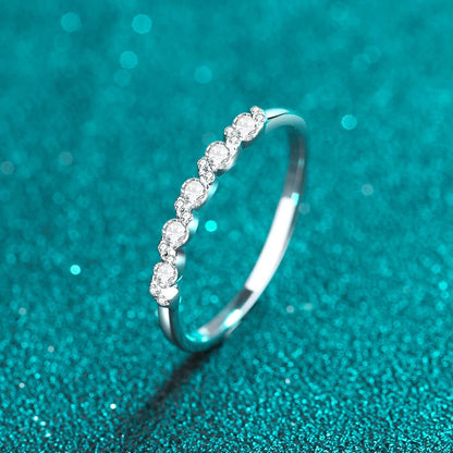 Full D Color VVS1 Moissanite Ring Delicate Lab Diamond Ring 925 Sterling Silver for Women Engagement Wedding Jewelry