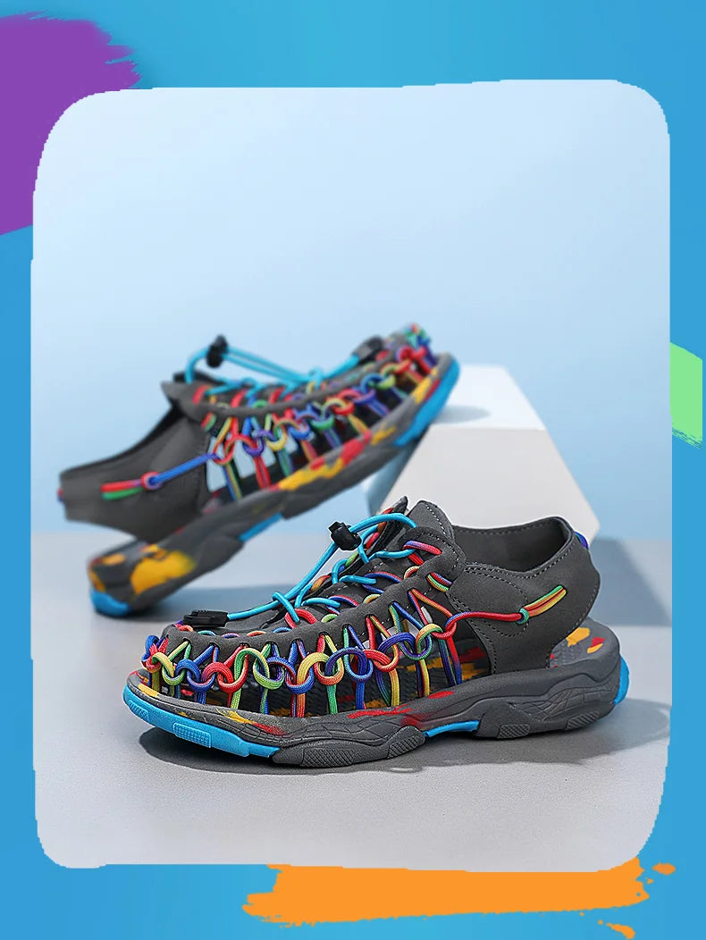 Hot Sale Kids Sports Sandals Summer Boys Beach Shoes Outdoor Sneakers Sandals Rubber Non-slip Casual Sandals for Children