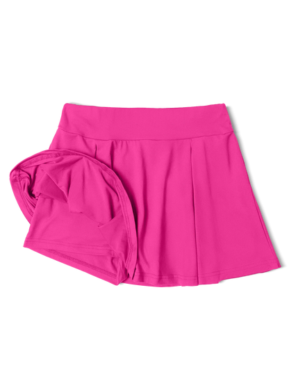 Women's Solid Color Skort  Summer Lightweight High Waisted Slimming Casual Wide Leg Versatile for Work Straight Cut Solid