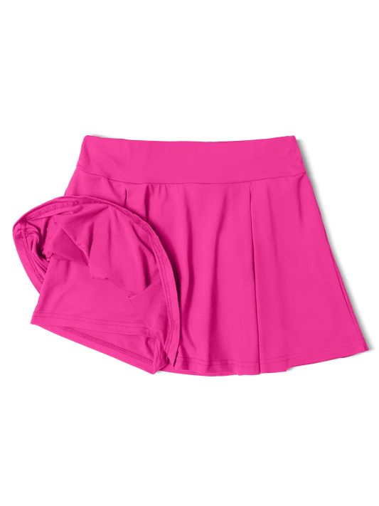 Women's Solid Color Skort  Summer Lightweight High Waisted Slimming Casual Wide Leg Versatile for Work Straight Cut Solid