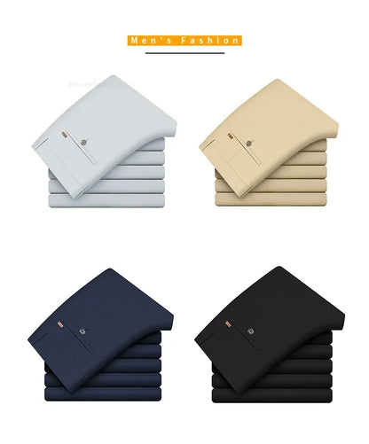 Business Pants Men Summer Clothes New Straight Classic Fashion Casual Long Pants Breathable Formal Trouser Male
