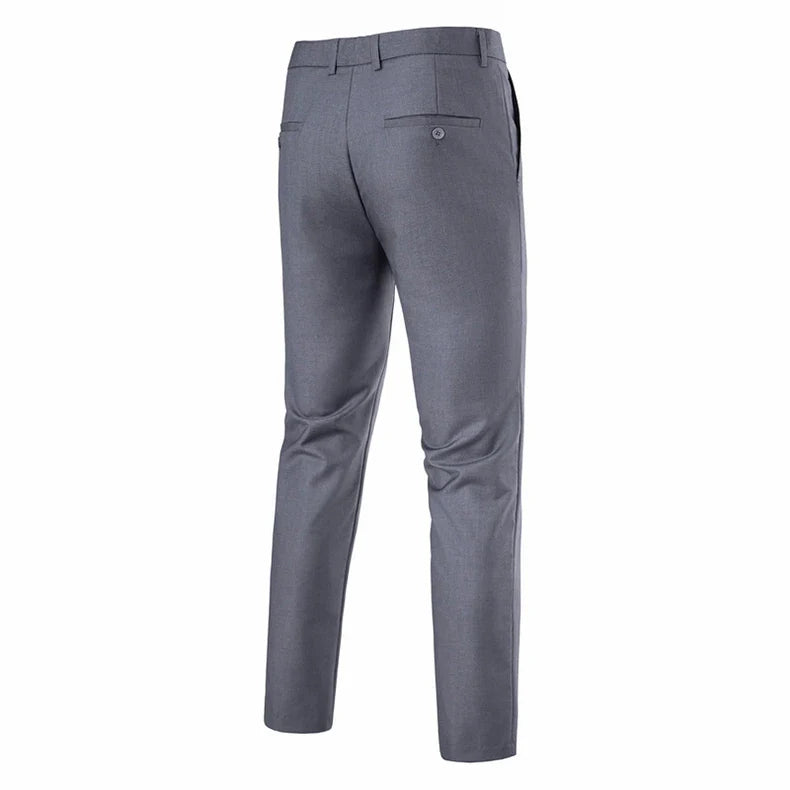 Mens Dress Pants Slim Fit Slacks for Men Business Casual Formal Pants Wedding Plain Men's Wrinkle-Resistant Dress Pant Party