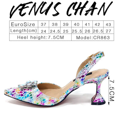 Champagne Color Thin Heels Pointed Toe Crystal Design Ladies Shoes Matching Bag Set For Women Weeding Party Pump