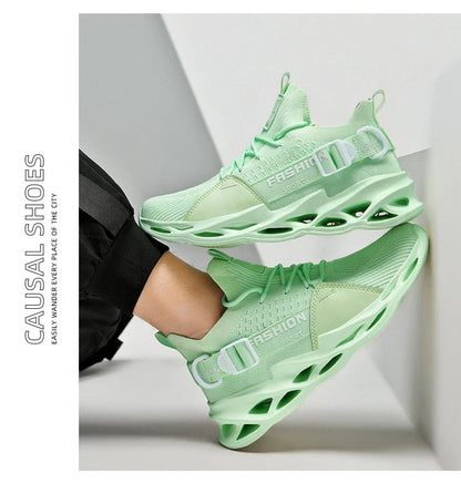 Tênis Masculino de Malha Respirável Casual Sapatos Masculinos Unissex Leve Macio Sola Grossa Buraco Sapatos de Casal Tênis Atlético Sapatos Femininos