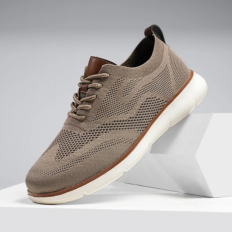 Large Size Comfortable Men's Shoes Light Fashion Casual Sports Shoes Breathable Flying Mesh Top Loafers