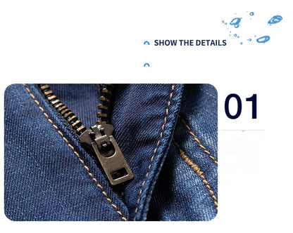 2026 New in Lyocell Fabric Summer Ultra-thin Men's Jeans Soft Drape Loose Straight Casual Denim Pants Street Wide Leg Trousers