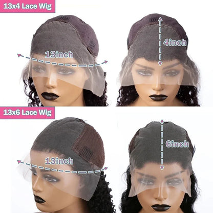 30 34 Inches Deep Wave 13x6 HD Lace Front Human Hair Wigs Pre Plucked 5x5 Glueless Curly Lace Frontal Wigs Human Hair 250Density
