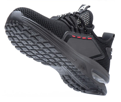 Men's Summer Mesh Safety Shoes Steel Toe Anti- Crush Breathable Lightweight Work Shoes Knitted Upper Kevlar Insertion Proof