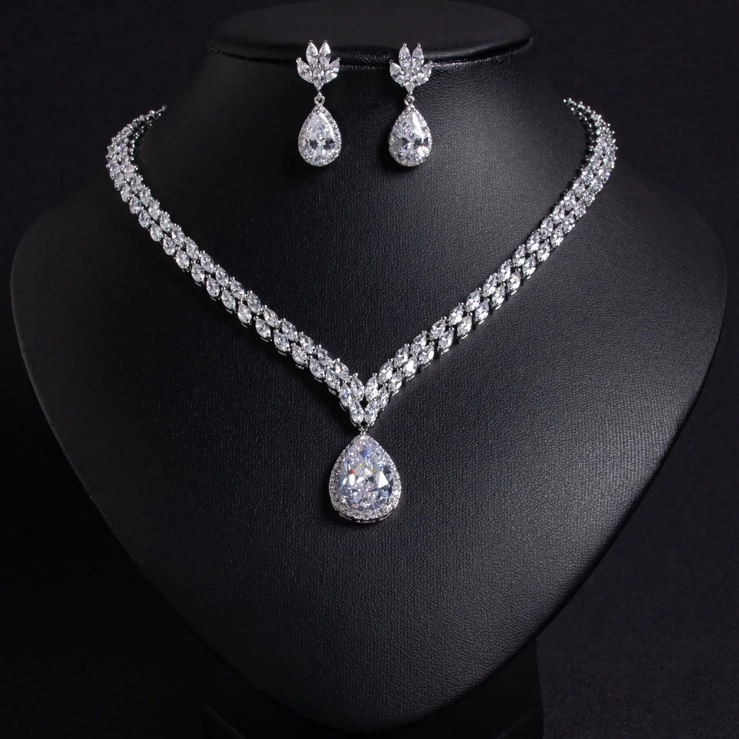 Pop Hot Stereo Jewelry Oil Painting Necklace Earrings Premium Multi-Color 2-Piece Wedding Travel Women's Holiday Gift M-1000