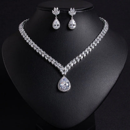 Pop Hot Stereo Jewelry Oil Painting Necklace Earrings Premium Multi-Color 2-Piece Wedding Travel Women's Holiday Gift M-1000