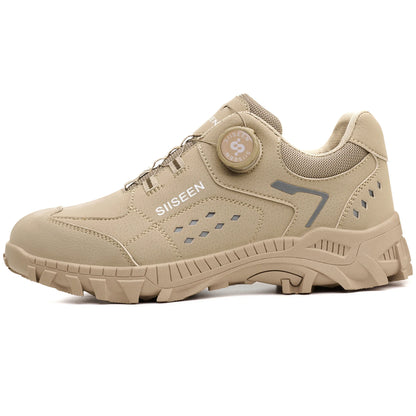 Men's Steel Head Safety Shoes Puncture And Smash Resistant Lightweight Sole Breathable Upper for Outdoor Workshop Work Shoes