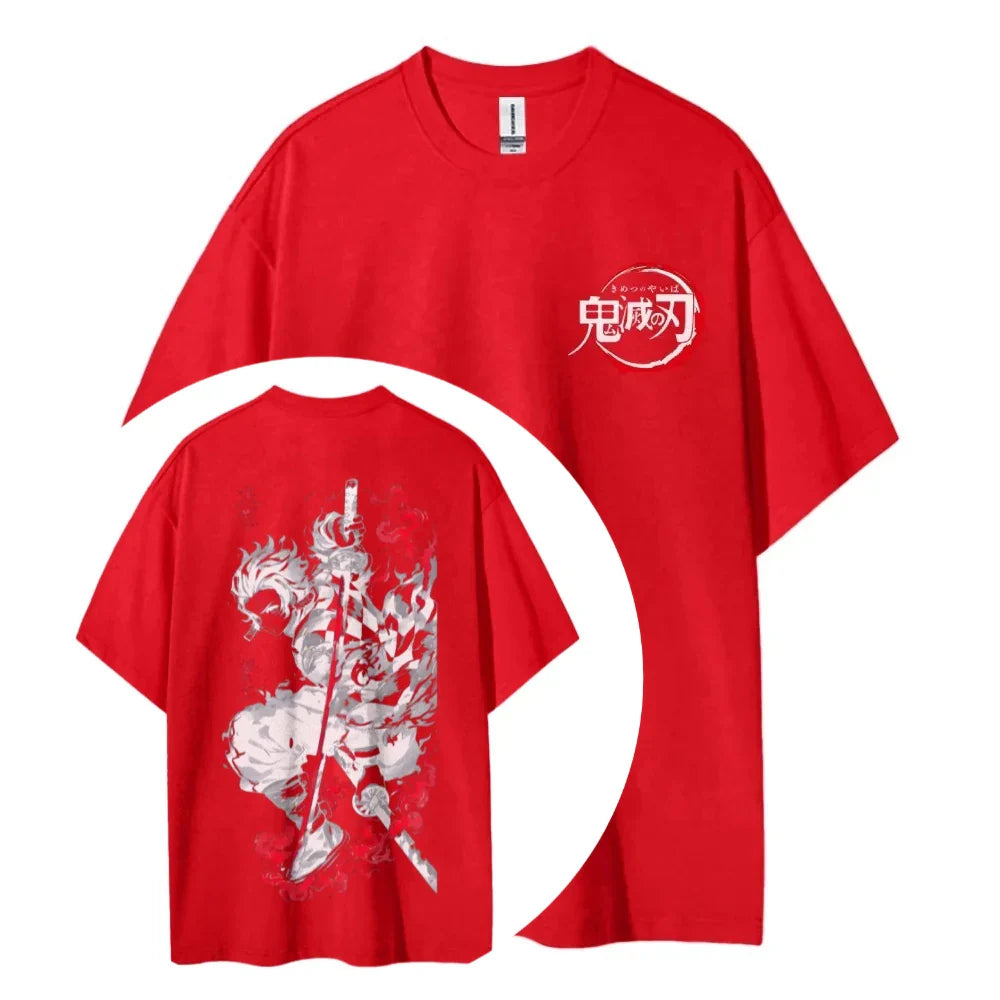 Unisex Round Neck Anime T-Shirt Men's and Women's Summer Fashion Breathable Street T-Shirt