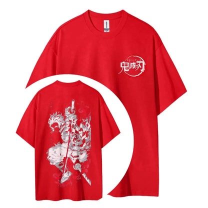 Unisex Round Neck Anime T-Shirt Men's and Women's Summer Fashion Breathable Street T-Shirt