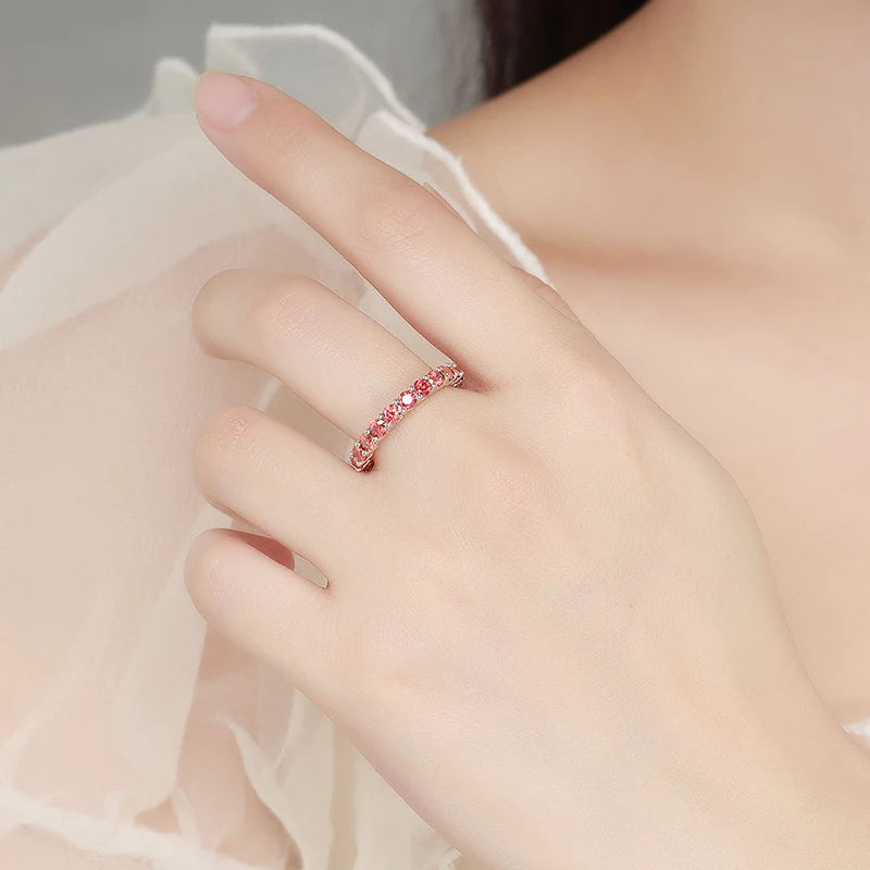 3mm Certified Moissanite Rings for Women Full Diamond Sparkling Bride Jewelry Wholesale 100% 925 Sterling Silver 9 Color