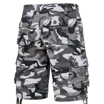 Men's Camo Shorts Summer Casual Half Pants Camouflage Outdoor Sports Short Pants Side Pocket Cotton Breathable Shorts