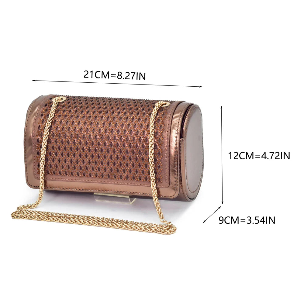 Fashion Women Italian Shoes and Matching Bags Sets Decorated with Rhinestone Fashion Party Shoes and Bag Match for Women