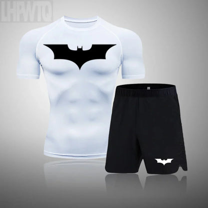 2024 Men's Running Fitness Sportswear Athletic T-Shirt Training Gym Clothes Sports Suits Workout Jogging Rashguard Men's Kit