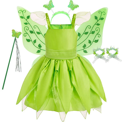 Little Girl Rapunzel Costume Party Fancy Princess Dress Christmas Cosplay Belle Sleeping Beauty Cinderella Carnival Disguise