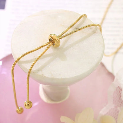 eManco Personalized Snake Chain Adjustable Y Necklace Clavicle Pendant Stainless Steel Necklace Women's Holiday Gift
