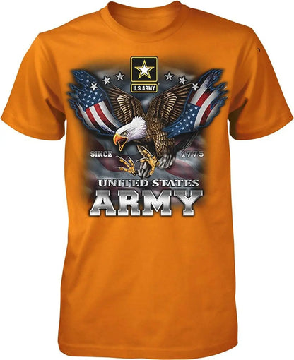 US Army Since 1775 Eagle USA American Flag Wings Men's T-Shirt wholesale cheap graphic t shirts 2024 streetwear t-shirts