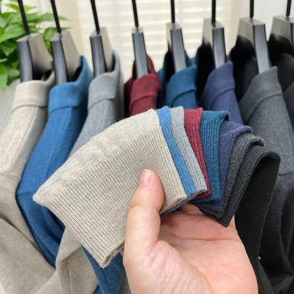 Men's Long Sleeve Fashion Casual Polo, Shirt Collar Pullover Sweater. Business Sweater T-shirt Golf Spring & Autumn Wool