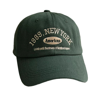 Embroidery 1989 New York Baseball Hats Washed Cotton Cap for Men Women Adjustable Snapback Caps Baseball Cap Letter Dad Hat Hot
