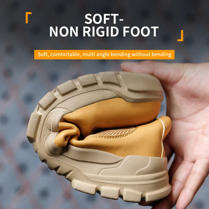 Waterproof Safety Shoes for Men Steel Toe Work Shoes Puncture Proof Work Sneaker Male Work Light Security Construction Boots