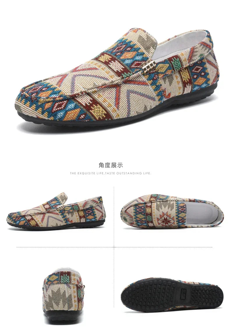 Summer Outdoor Men's Casual Shoes Breathable Man Loafers Lazy Shoes Comfortable Walking Sneakers Non-slip Flats Driving Shoes