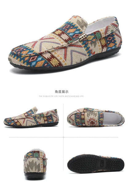 Summer Outdoor Men's Casual Shoes Breathable Man Loafers Lazy Shoes Comfortable Walking Sneakers Non-slip Flats Driving Shoes