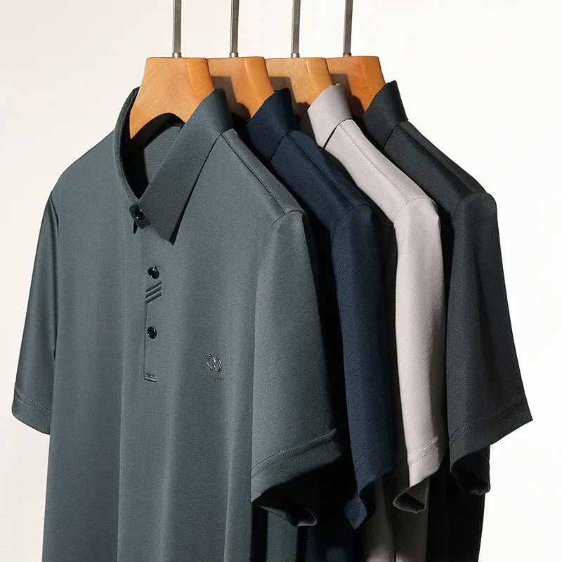 Luxury Brand Men's Polo Shirt Lapel T-Shirt Summer New Cool Letter Embroid Short Sleeve High End Casual Office Business Menswear
