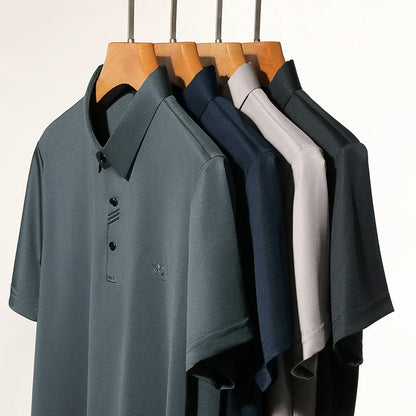 Luxury Brand Men's Polo Shirt Lapel T-Shirt Summer New Cool Letter Embroid Short Sleeve High End Casual Office Business Menswear