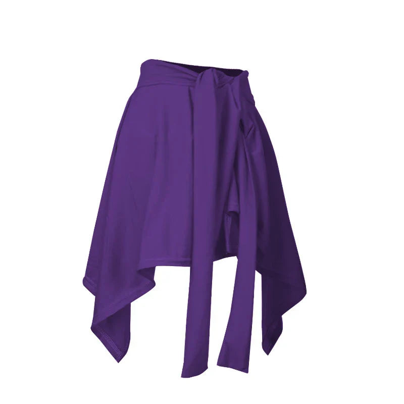 Yoga Skirts Long Straps Tennis Ballet Skirt Women All-match Hip Covering Bottoms Yoga Skirt With Anti-glare Straps