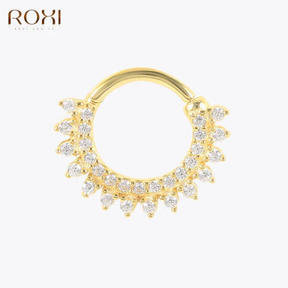 Multible Crystal Hoop Earrings for Women 2021 925 Sterling Silver Ear Nose Jewelry Earrings Heart Round joyas de plata 925