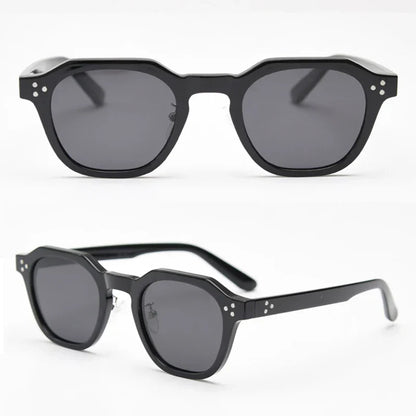retro sun glasses for women TR90 frame polygon polarized sunglasses uv400 male green brown 2023 summer