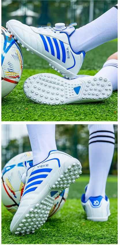 New Kids Soccer Shoes School Football Boots Boys Girls Cleats Grass Sneakers Child Outdoor Athletic Training Sports Footwear