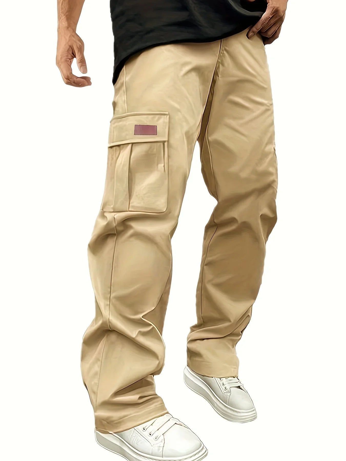 2026 Amazon Summer New Men's Work Pants European and American Independent Station Drawstring Multi Pocket Casual Pants