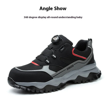 Steel Toe Safety Shoes for Men Lightweight Non Slip Work Sneaker Puncture Proof Work Shoes Unisex Coustruction Safety Work Boots