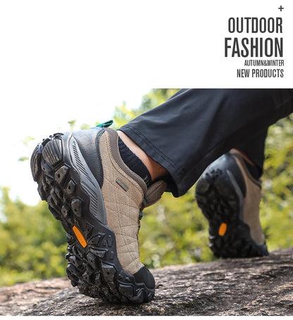Hiking Shoes Mens Luxury Designer Winter Climbing Trekking Sneakers for Men Leather Outdoor Sports Work Man Shoes