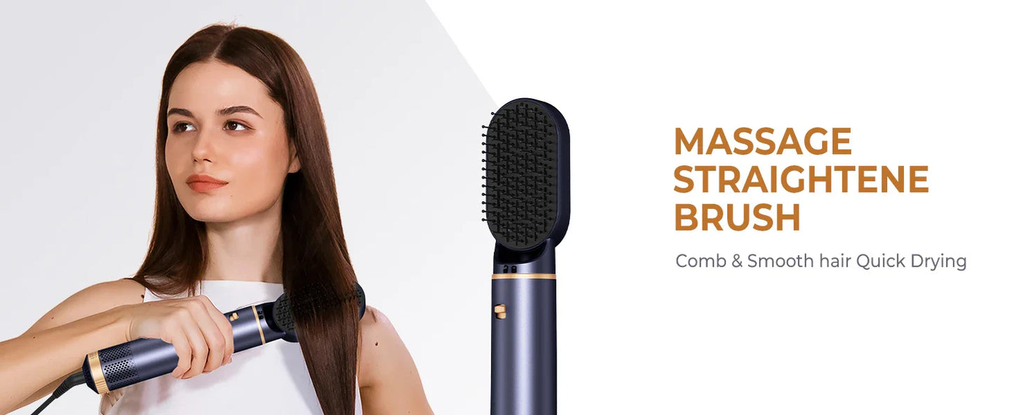 5 in 1 Hair Dryer Brush, Negative Ion Air Styler Wrap Hair Styler Upgrade Blow Dryer Brush Air Curler for Hair, Blowout Brush