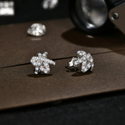 D VVS1 Color Round Cut 1.5mm Moissanite Stud Earrings for Women Solid 925 Sterling SIlver For Woman Birthday Party Gift
