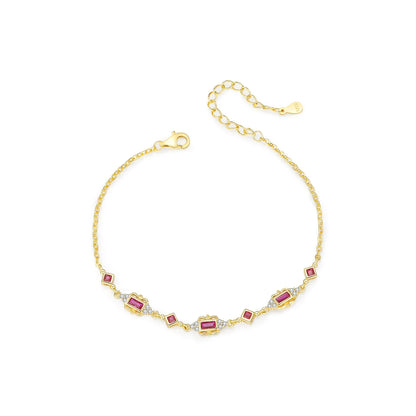 925 Sterling Silver Exquisite Retro Crown CZ Bracelets Gold Color Adjustable Link Chain Bracelets For Women Jewelry