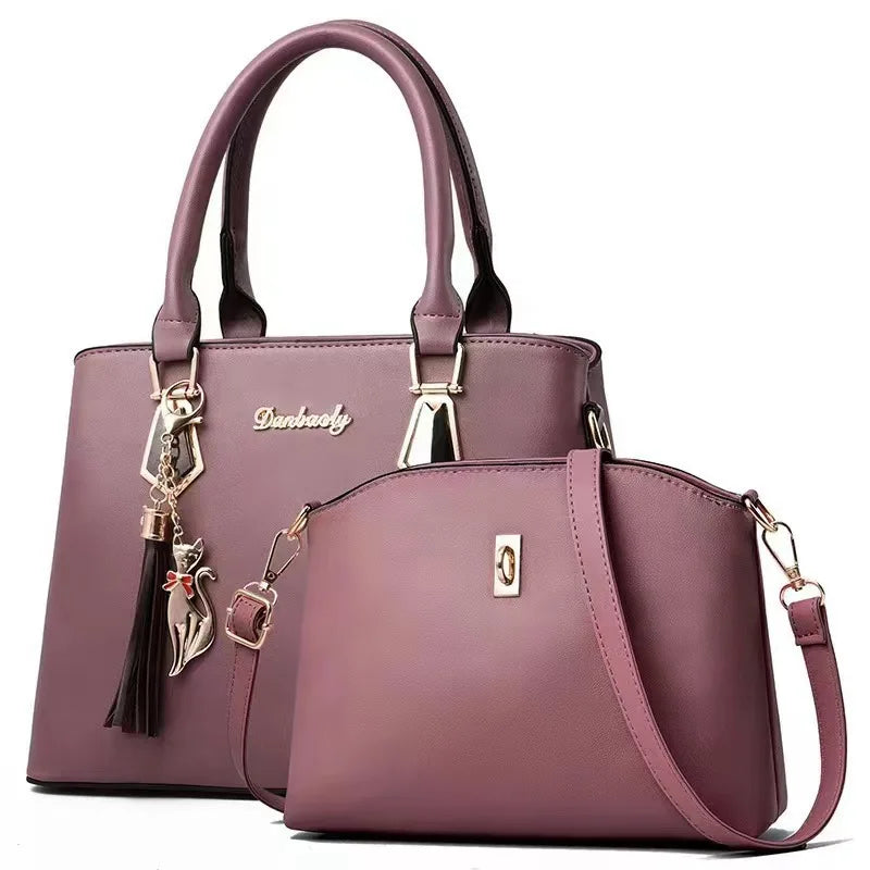 2pc/set Women Fashion Casual Totes, Luxury Handbags ,Designer Shoulder Bags, Crossbody Composite Bag Bolsos
