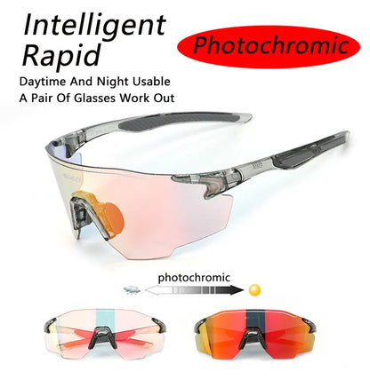 Photochromic Polarized Cycling Glasses Men Women Bike Glasses UV400 Eyewear Sunglasses HikingMTB Road Bicycle Goggles